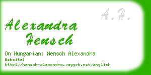 alexandra hensch business card